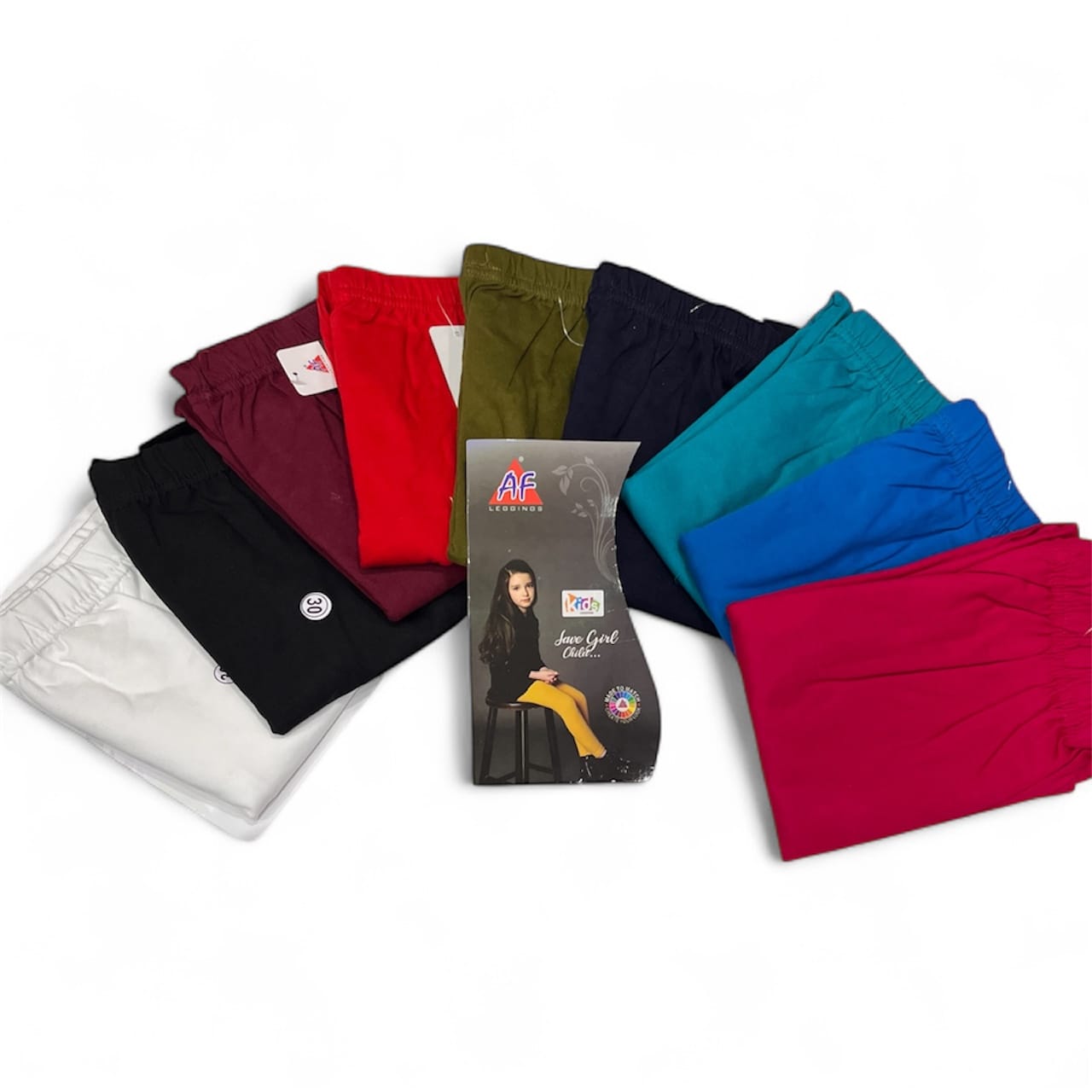 Girls' Kids' Multi-Color Cotton Lycra Leggings