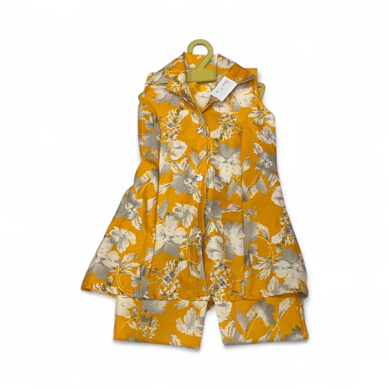 Yellow Floral Co-ord Set (Kids/Teen)