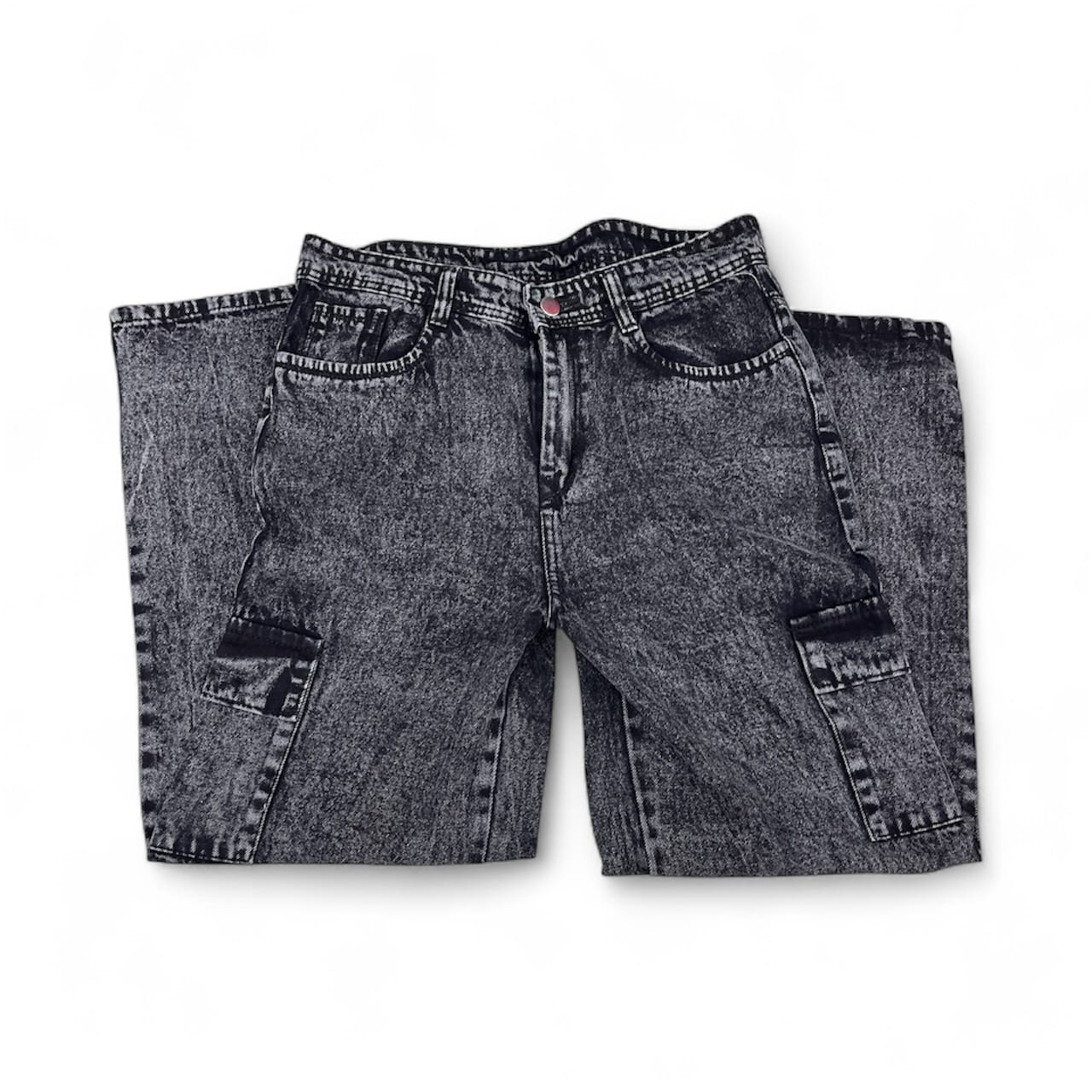 Ladies' Black Sulfar-Wash Baggy Jeans