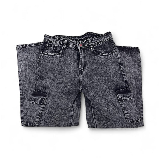 Ladies' Black Sulfar-Wash Baggy Jeans